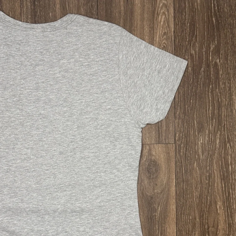 Port and Company Gray Cat Tee with Black Print Women’s Size Medium